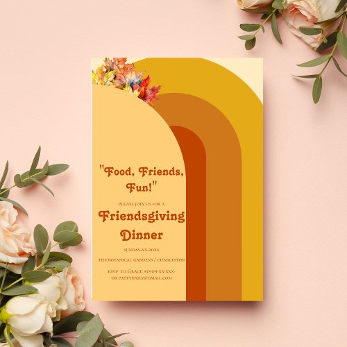 FUNNY RETRO  FRIENDSGIVING  INVITATION