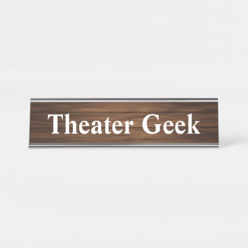 Funny Retro Gag Gift for Musical Theater Lovers Desk Name Plate