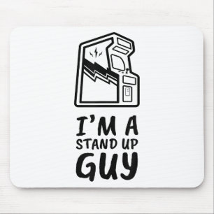 Funny Retro Gamer Arcade Old School 80's Video Gam Mouse Pad