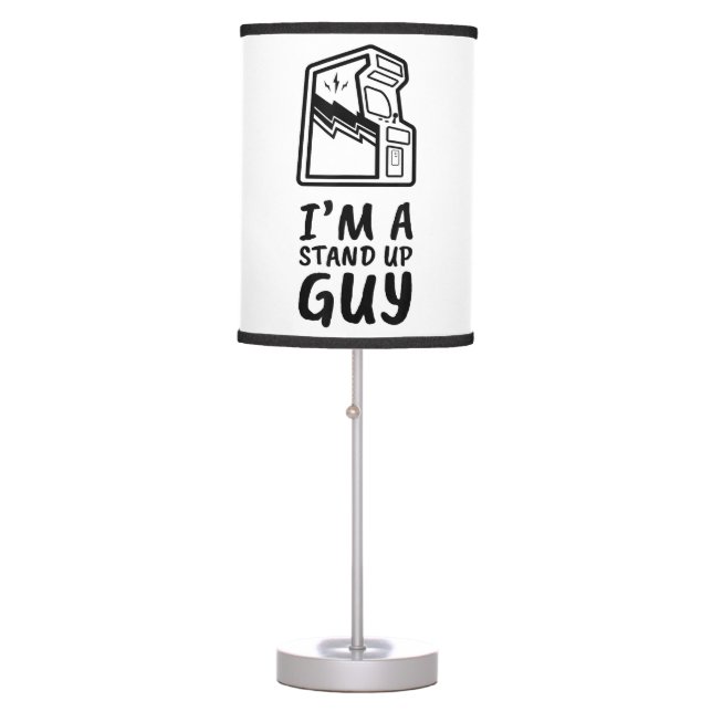 Funny Retro Gamer Arcade Old School 80's Video Gam Table Lamp (Front)