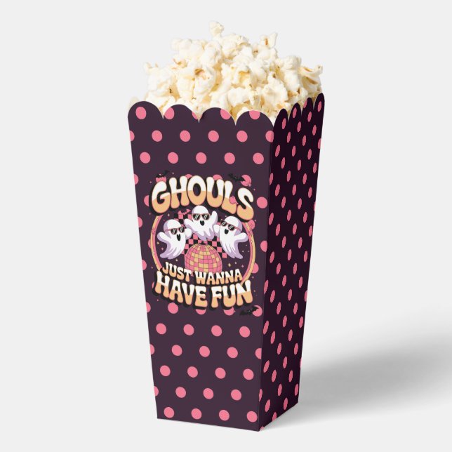 Funny Retro Ghost Halloween Favor Box (Popped)