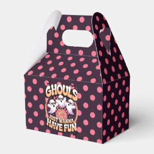 Funny Retro Ghost Halloween Favor Box