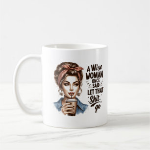 Funny Retro Girl – Sassy & Witty Vintage Tri-Blen Coffee Mug