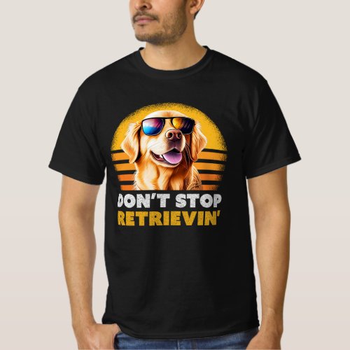 Funny Retro Golden Retriever T_Shirt