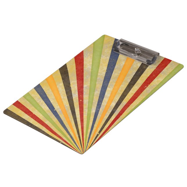 Funny Retro Grunge Rays + your idea Clipboard (Angled)