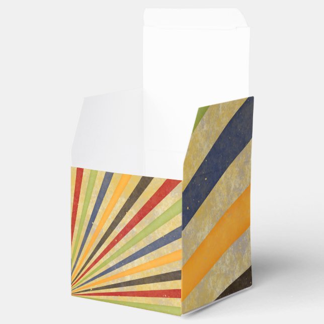 Funny Retro Grunge Rays + your idea Favor Boxes (Opened)