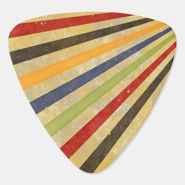 Funny Retro Grunge Rays + your idea Guitar Pick (Back)