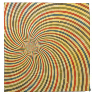 Funny Retro Grunge Swirl + your idea Cloth Napkin