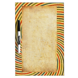 Funny Retro Grunge Swirl + your idea Dry-Erase Board