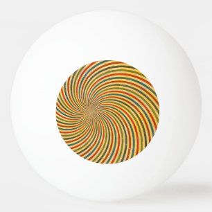 Funny Retro Grunge Swirl + your idea Ping-Pong Ball