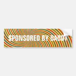 Funny Retro Grunge Swirl + your text Bumper Sticker