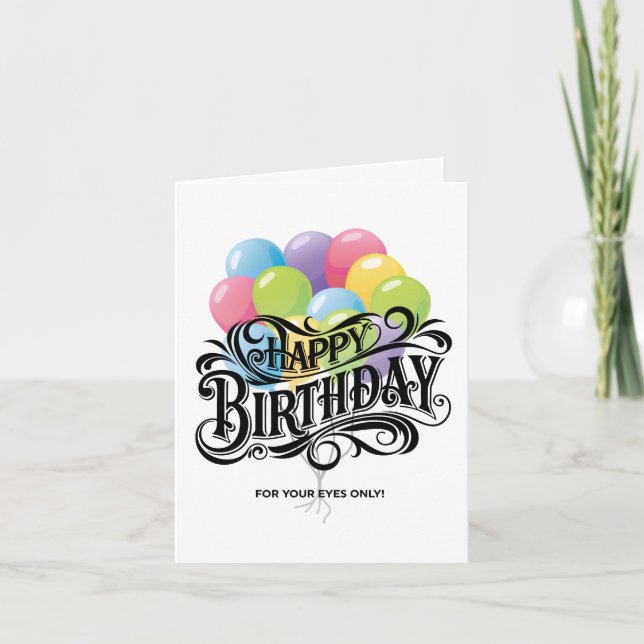 Funny Retro Happy Birthday Card Do Me A Favor (Front)