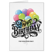 Funny Retro Happy Birthday Card Do Me A Favor (Front)