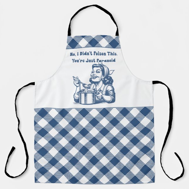 Funny Retro Housewife Apron Cooking Humor (Front)