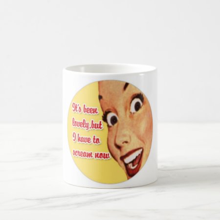 Funny Retro Housewife Scream Mug