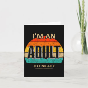 Funny Retro Humor An Adult Technically Sarcastic Card