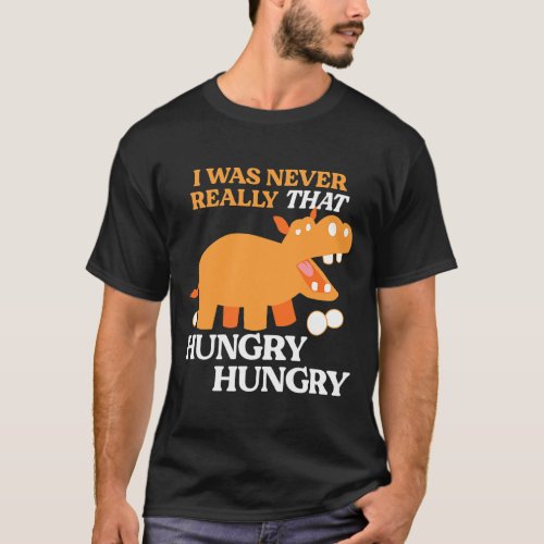 Funny Retro Hungry Board Game Hippopotamus Eating  T_Shirt