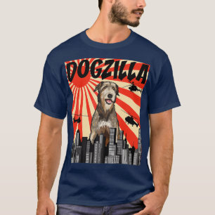 Funny Retro Japanese Dogzilla Irish Wolfhound T-Shirt