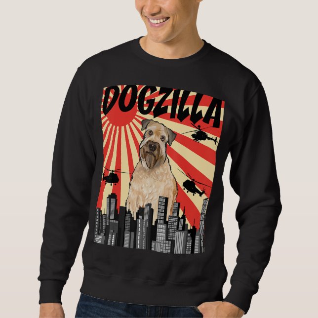 Funny Retro Japanese Dogzilla Soft Coated Wheaten  Sweatshirt (Front)
