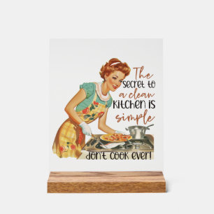 Funny retro lady word art  acrylic sign