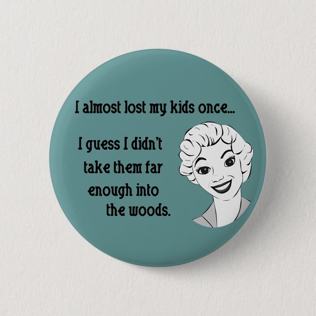 Funny Retro Mom Button (Front)