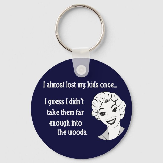 Funny Retro Mom Keychain (Front)