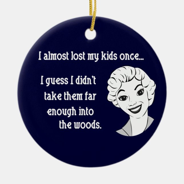 Funny Retro Mom Ornament (Front)