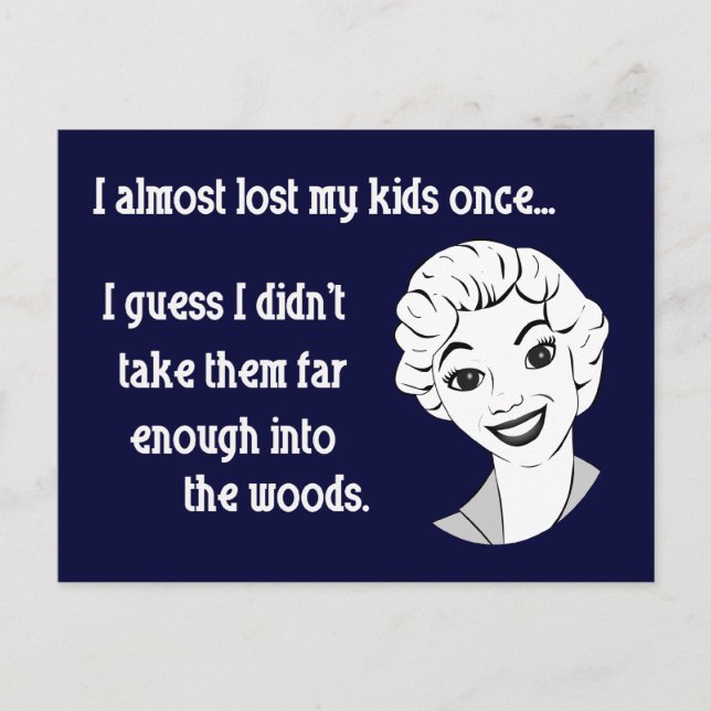 Funny Retro Mom Postcard (Front)