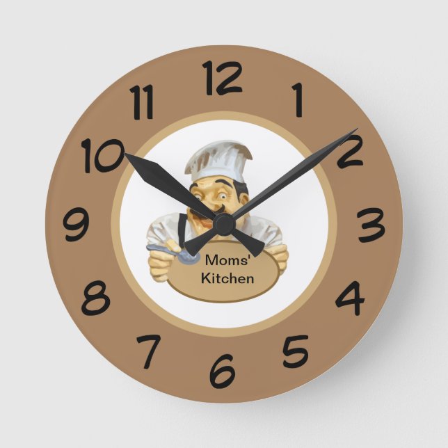 Funny Retro Mom's Kitchen Wall Clocks (Front)