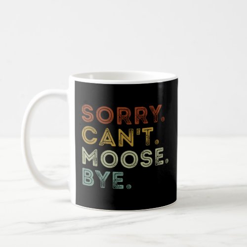 Funny Retro Moose Animal Design For Men Women Moos Coffee Mug