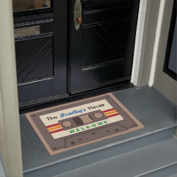Funny Retro Music Cassette Mixtape Custom Home Doormat