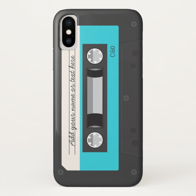 Funny Retro Music Cassette Tape Case-Mate iPhone Case (Back)