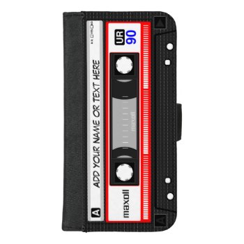 Funny Retro Music Cassette Tape Iphone 8/7 Plus Wallet Case by CityHunter at Zazzle