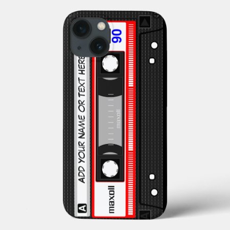 Funny Retro Music Cassette Tape Pattern Iphone 13 Case