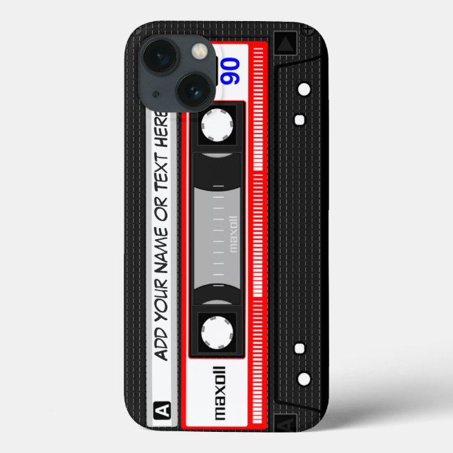 Funny Retro Music Cassette Tape Pattern Case-Mate iPhone Case (Back)