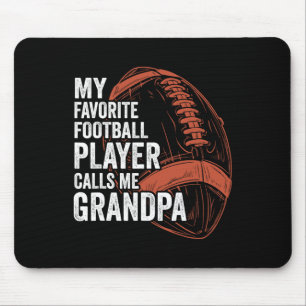 Funny Retro My Favorite Football Player Calls Me G Mouse Pad