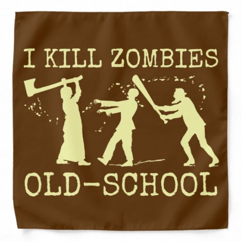 Funny Retro Old School Zombie Killer Hunter Bandana