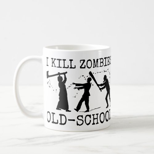 Funny Retro Old School Zombie Killer Hunter Coffee Mug