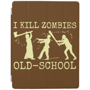 Funny Retro Old School Zombie Killer Hunter iPad Smart Cover