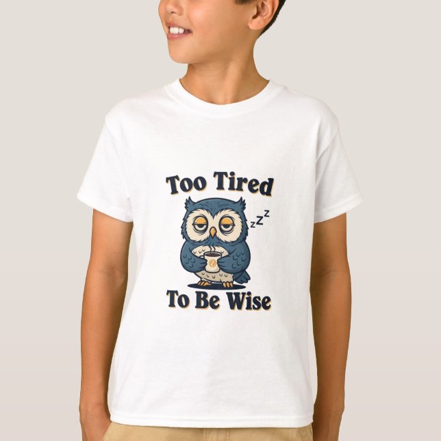 Funny Retro Owl Kids Graphic T-Shirt (Front)