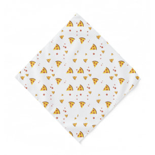 Funny Retro Pepperoni Pizza Minimalist Pattern Bandana