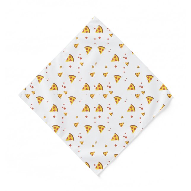 Funny Retro Pepperoni Pizza Minimalist Pattern Bandana (Front)