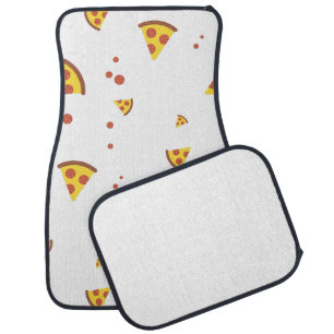 Funny Retro Pepperoni Pizza Minimalist Pattern Car Floor Mat