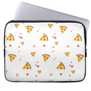 Funny Retro Pepperoni Pizza Minimalist Pattern Laptop Sleeve