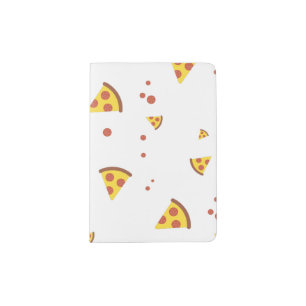 Funny Retro Pepperoni Pizza Minimalist Pattern Passport Holder