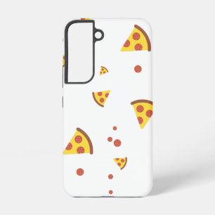 Funny Retro Pepperoni Pizza Minimalist Pattern Samsung Galaxy S22 Case