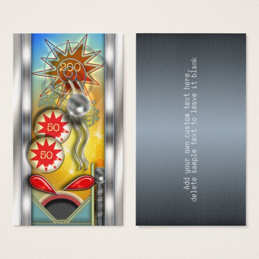 Funny Retro Pinball Machine Personalized (Front & Back)