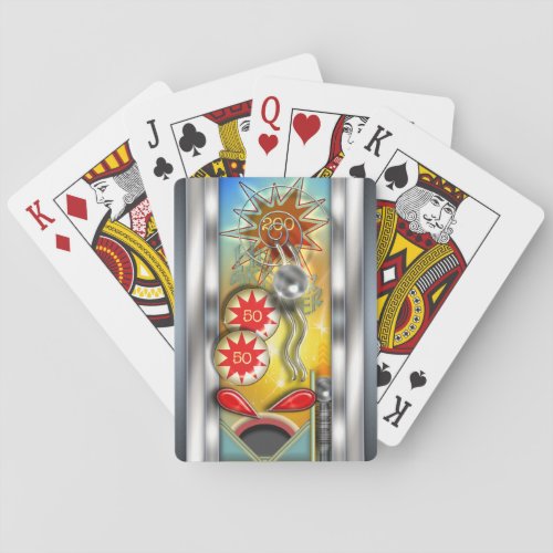 Funny Retro Pinball Machine Poker Cards