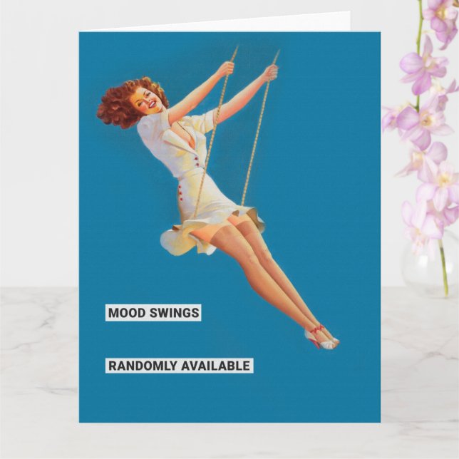 Funny Retro Pinup  Card (Orchid)