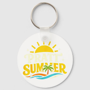 Funny retro pratt summer california political keychain